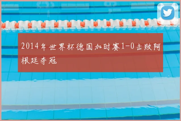 2014年世界杯德国加时赛1-0击败阿根廷夺冠